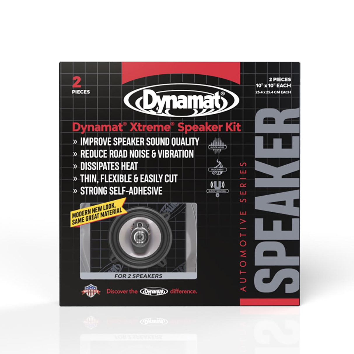 DYNAMAT XTREME 1.4 SQ. FT. SPEAKER KIT; 2 PCS 10"x10"