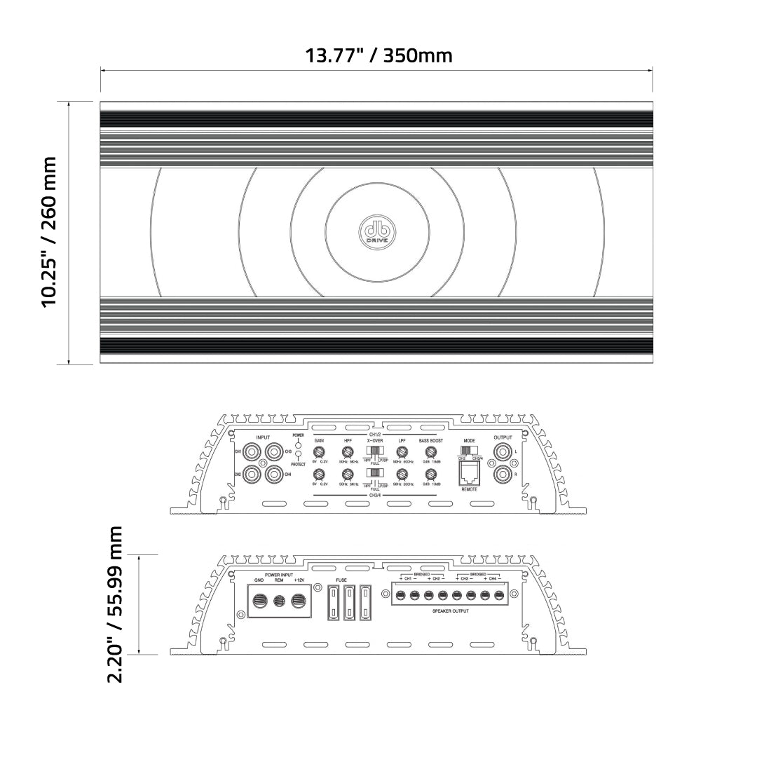 DB Drive A7PRO 3K.2 : Class D 2 Channel Amplifier