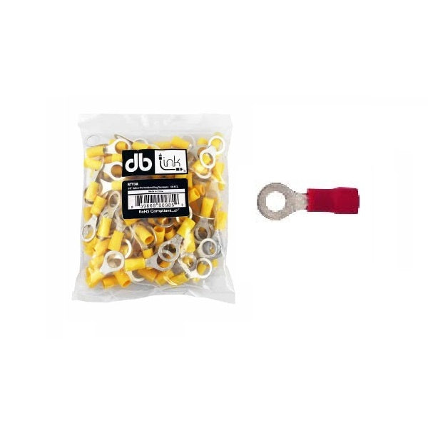 DB Link RTR8 : 22/18 GA. Red Pre Insulated Round Shape Terminal