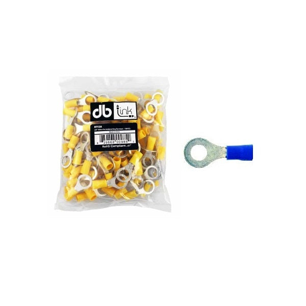 DB Link RTB14 : 1/4in Blue Pre Insulated Round Shape Terminal