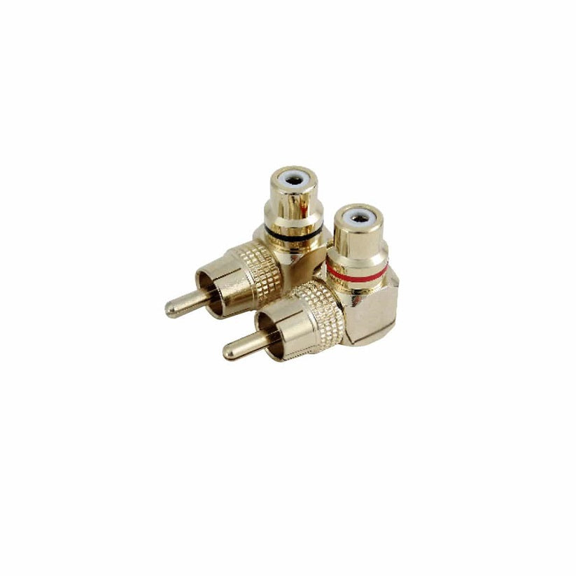 DB Link LC102 : Right Rca Angle Adaptor. (2-Pcs/Card) Gold