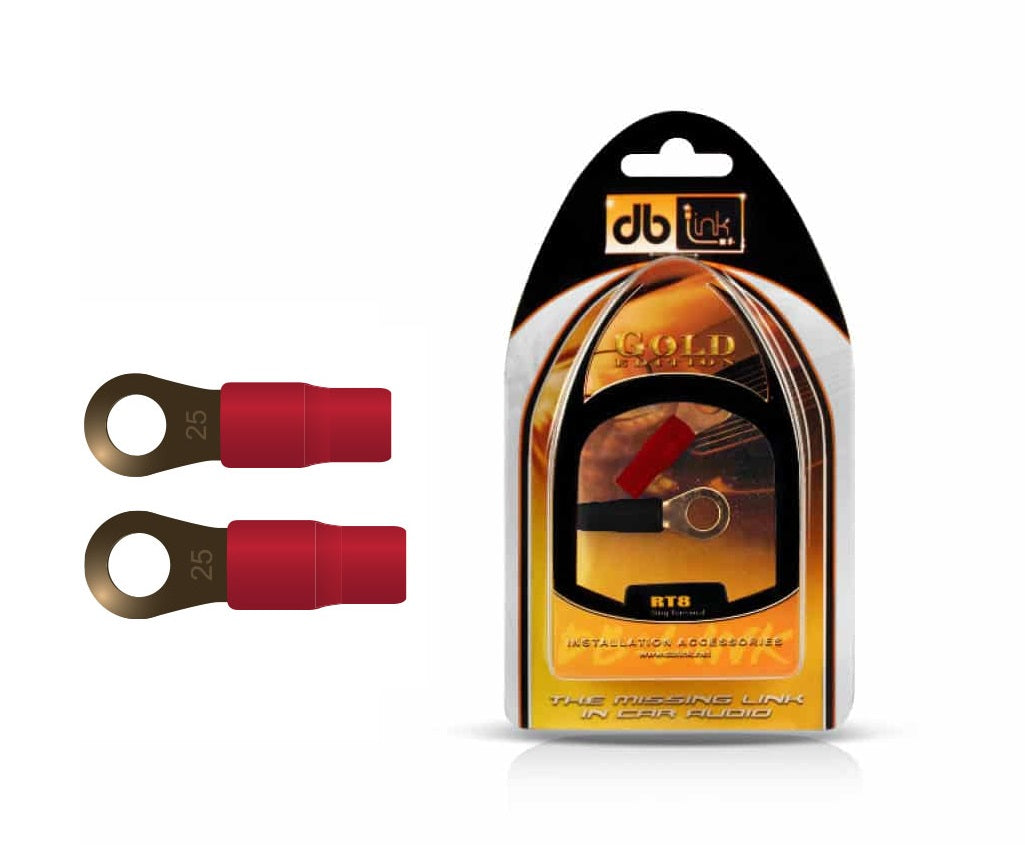 DB Link RT4 : 4 GA. 5/16in Gold Ring Terminal