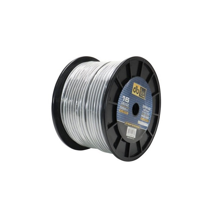 DB Link STSW16WG500 : 16GA. White/Gray Speaker Wire 500ft Roll