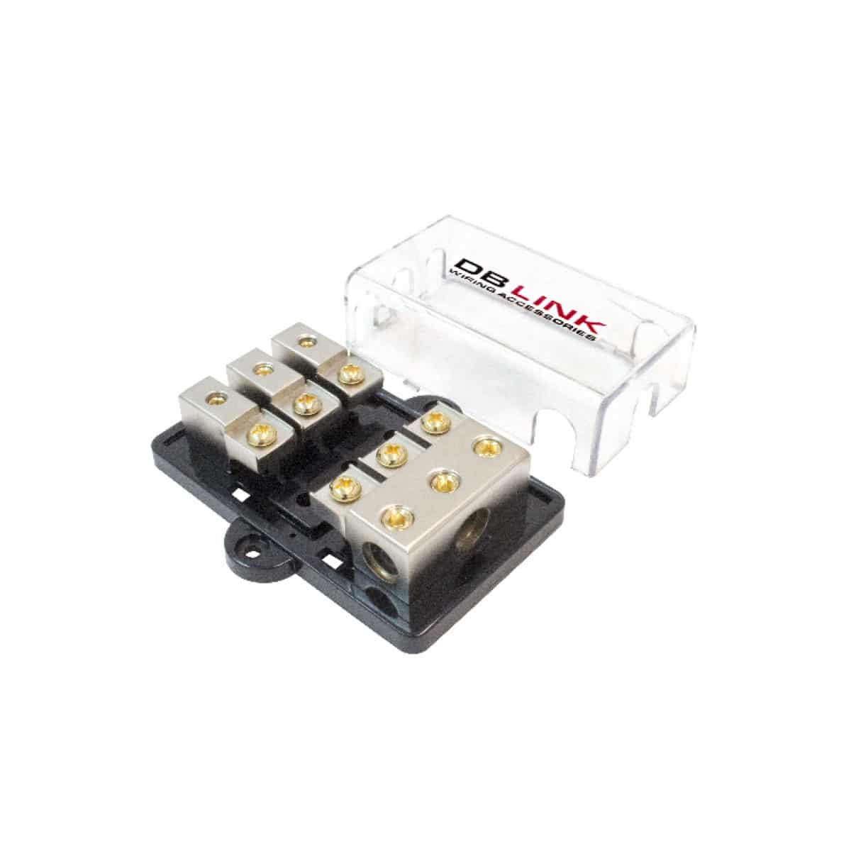 DB Link MANLFB438X : 4 GA. N (3)-8 GA. Out Mini ANL Fuse Block