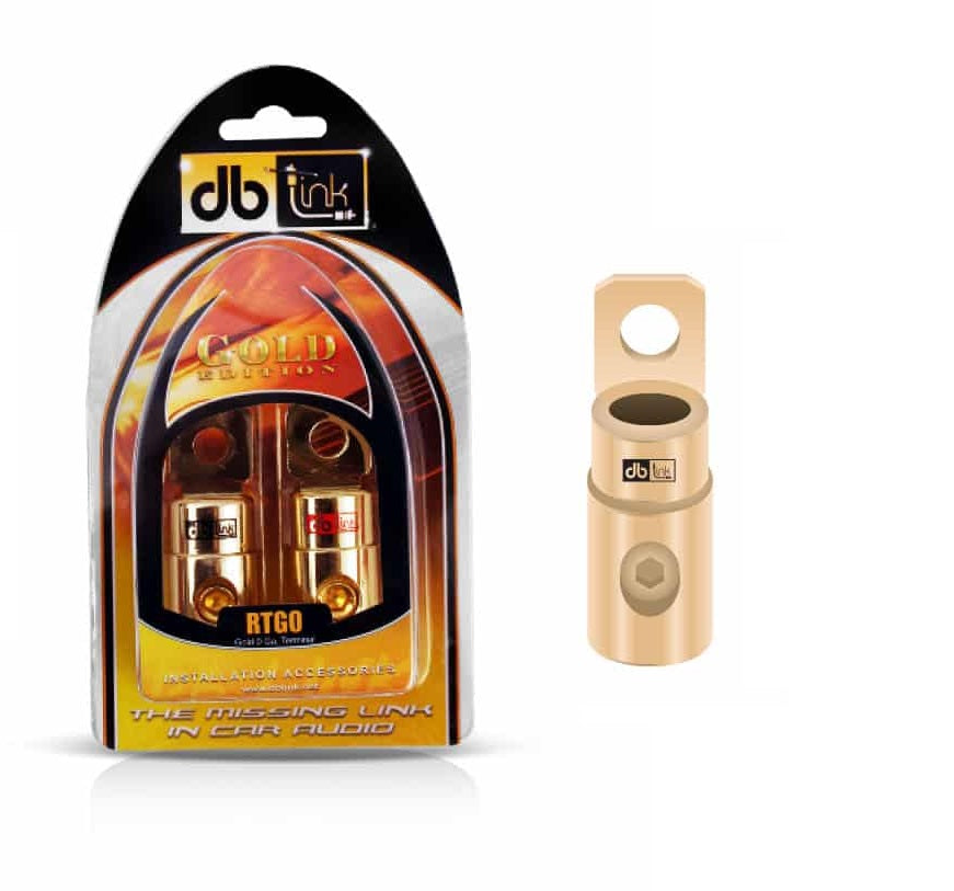 DB Link RTG8 : 8 GA. Gold Ring Terminal W/ Plastic Housing
