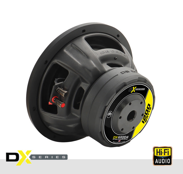 DB Drive DX-W10D4 : DX 10" Dual 4-Ohm Subwoofer