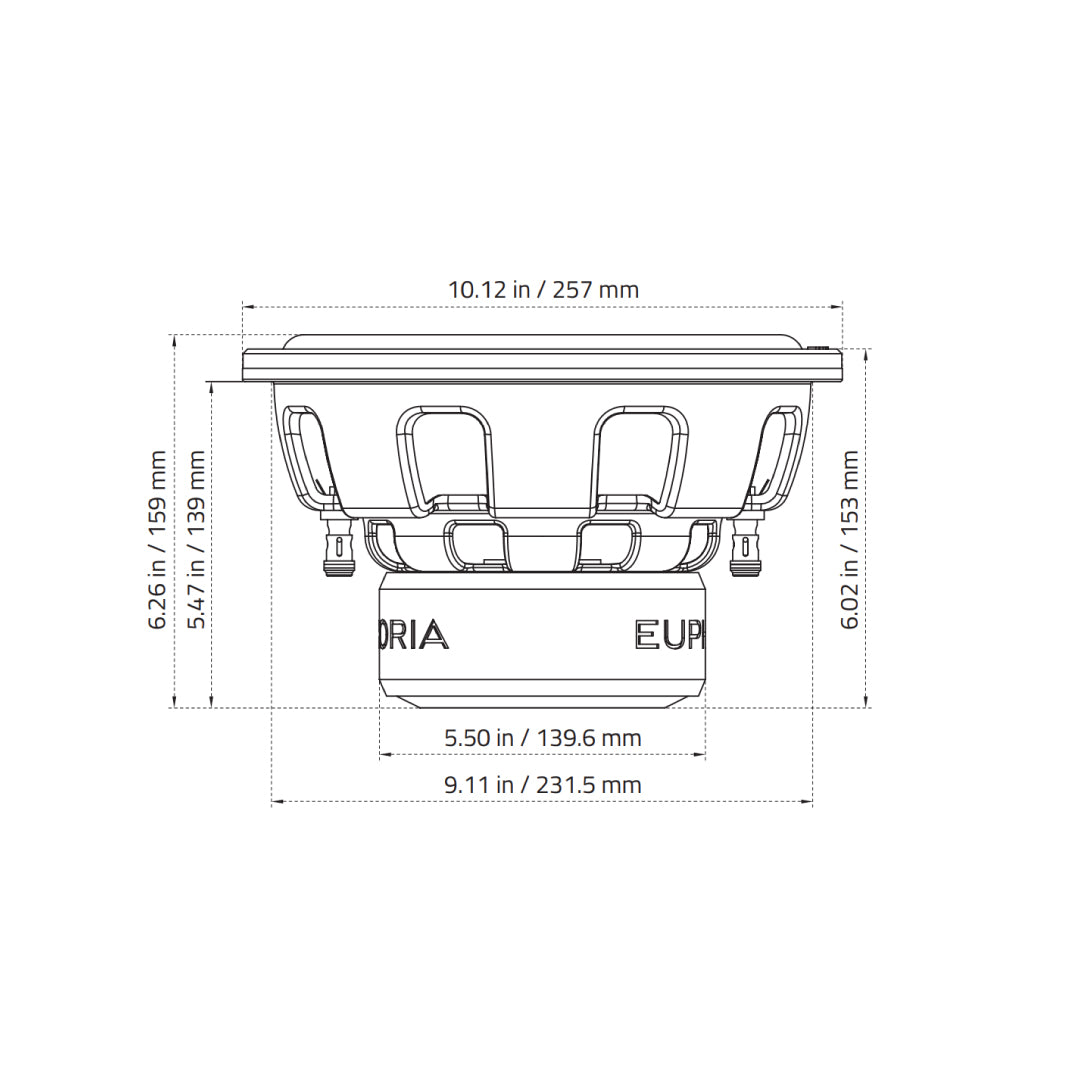 Euphoria EW5 10D4 : 10" Dual 4-Ohm Subwoofer
