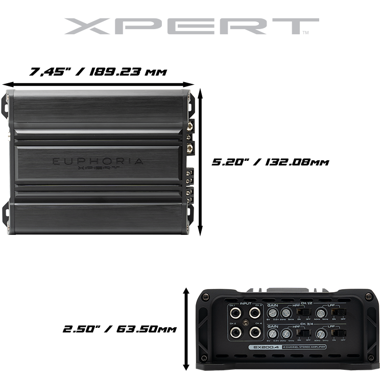 Xpert EX200.4 : 4 Channel Full Range Class D Amplifier