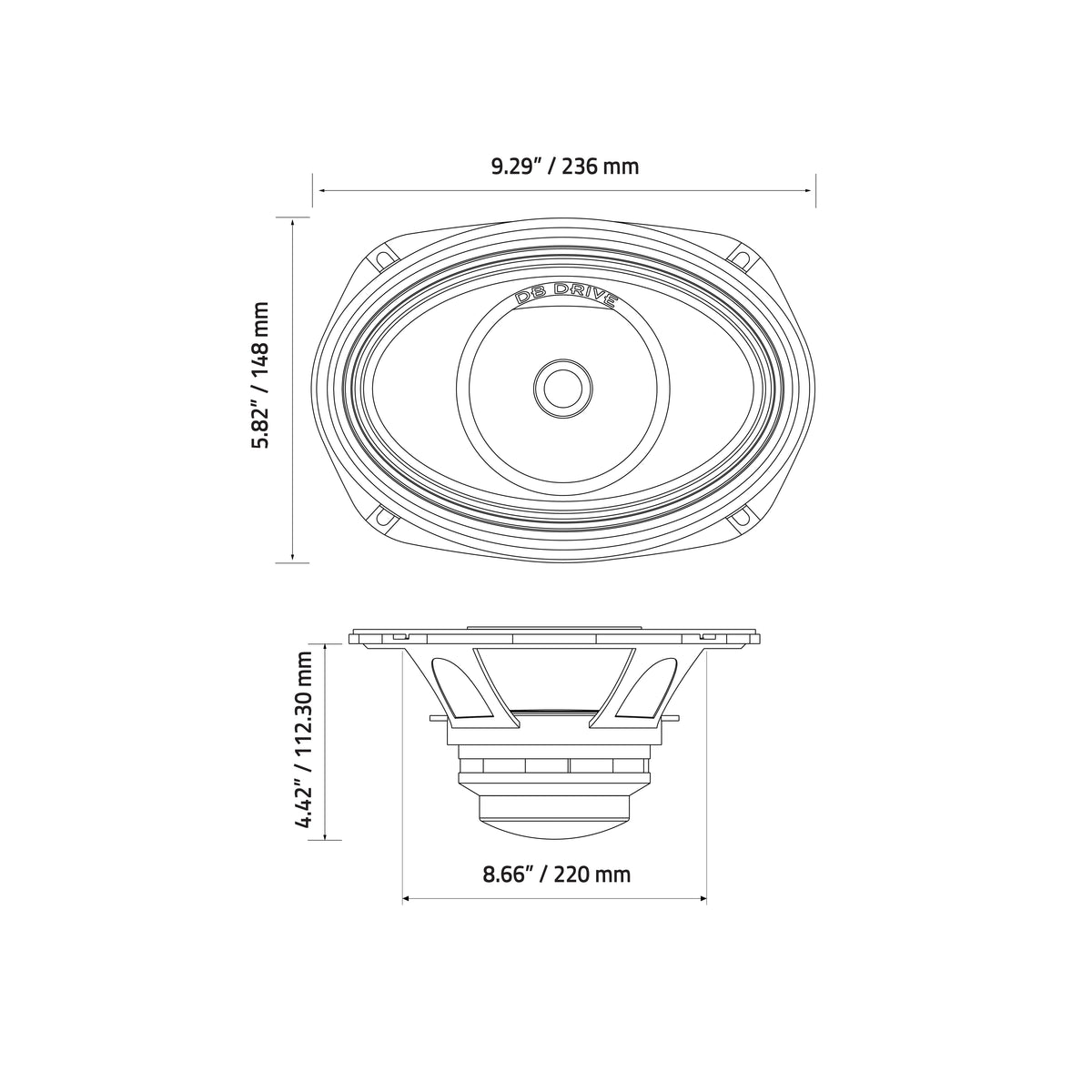 Xpert EX69NCD : NEO 6"×9" 2-way W/Rear Loaded Compression Driver (1 Pair)