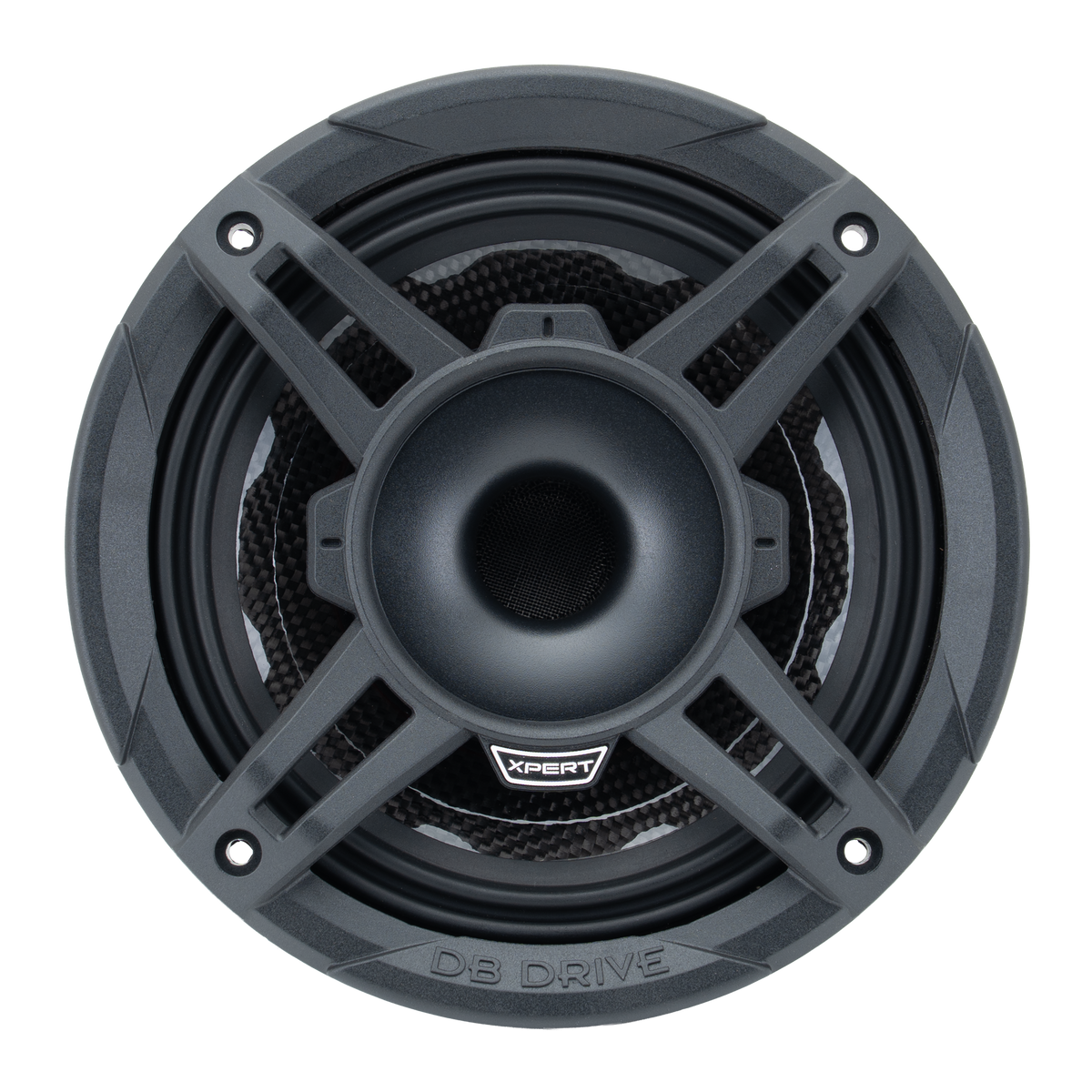 Xpert EX6NCD-CF : 6.5 in. 2-Way NEO Carbon Fiber Loudspeaker W/ Back Mounted Compression Driver