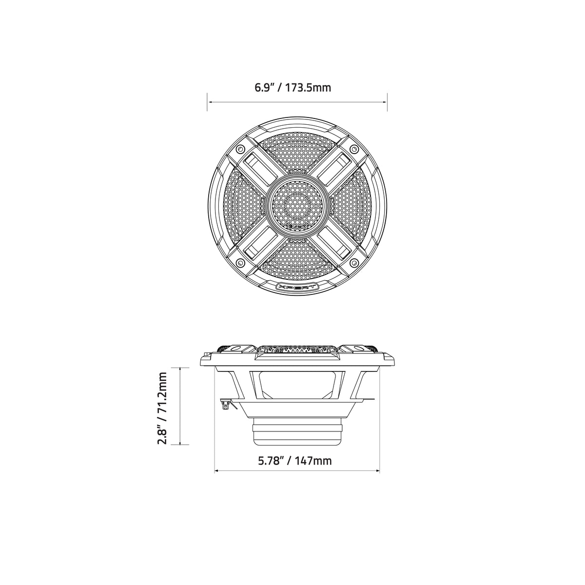Xpert EX6NPS-CF : 6.5 in. 2-Way NEO Carbon Fiber Point Source Loudspeaker