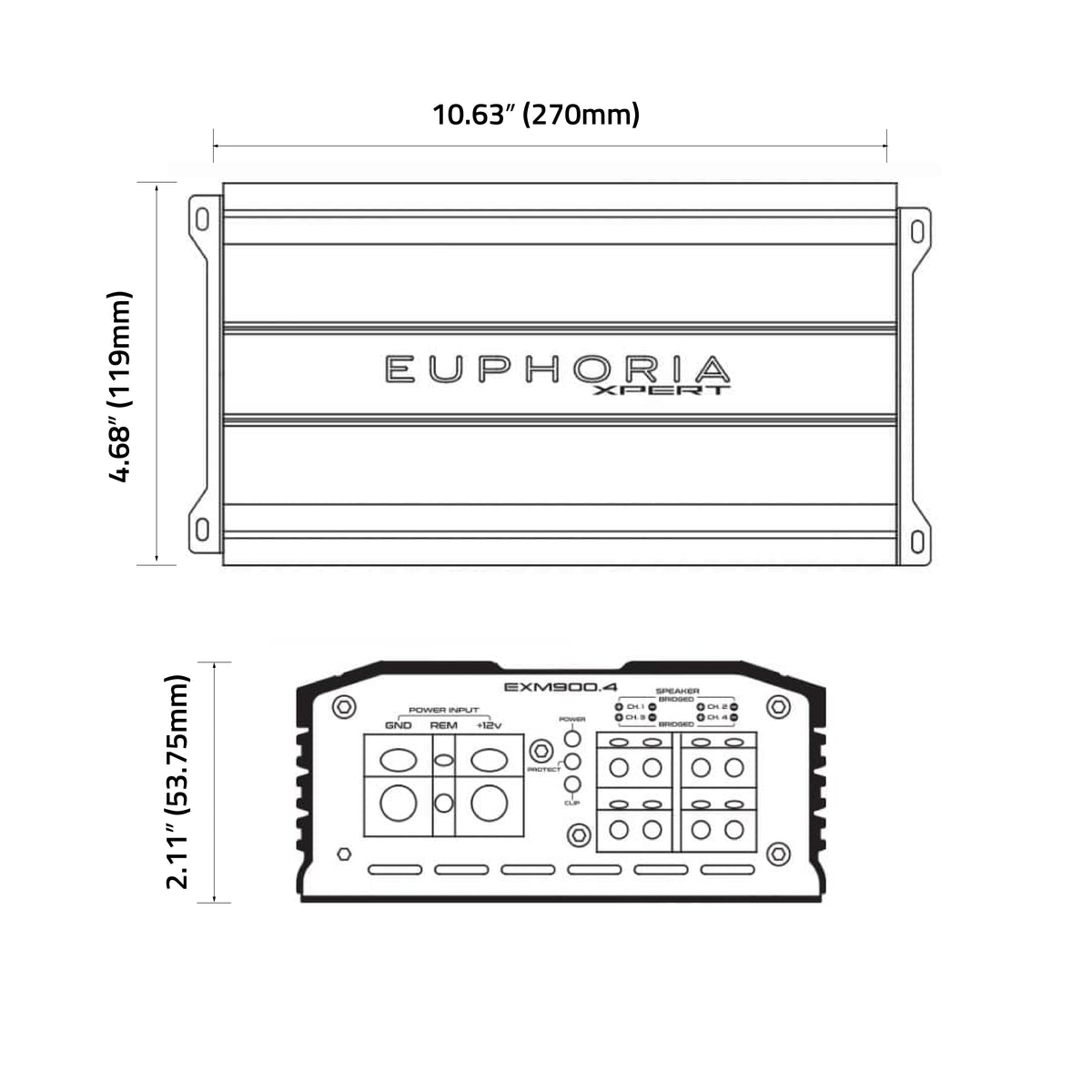 Xpert EXM2000.1 : Mono Class D Mini Amplifier