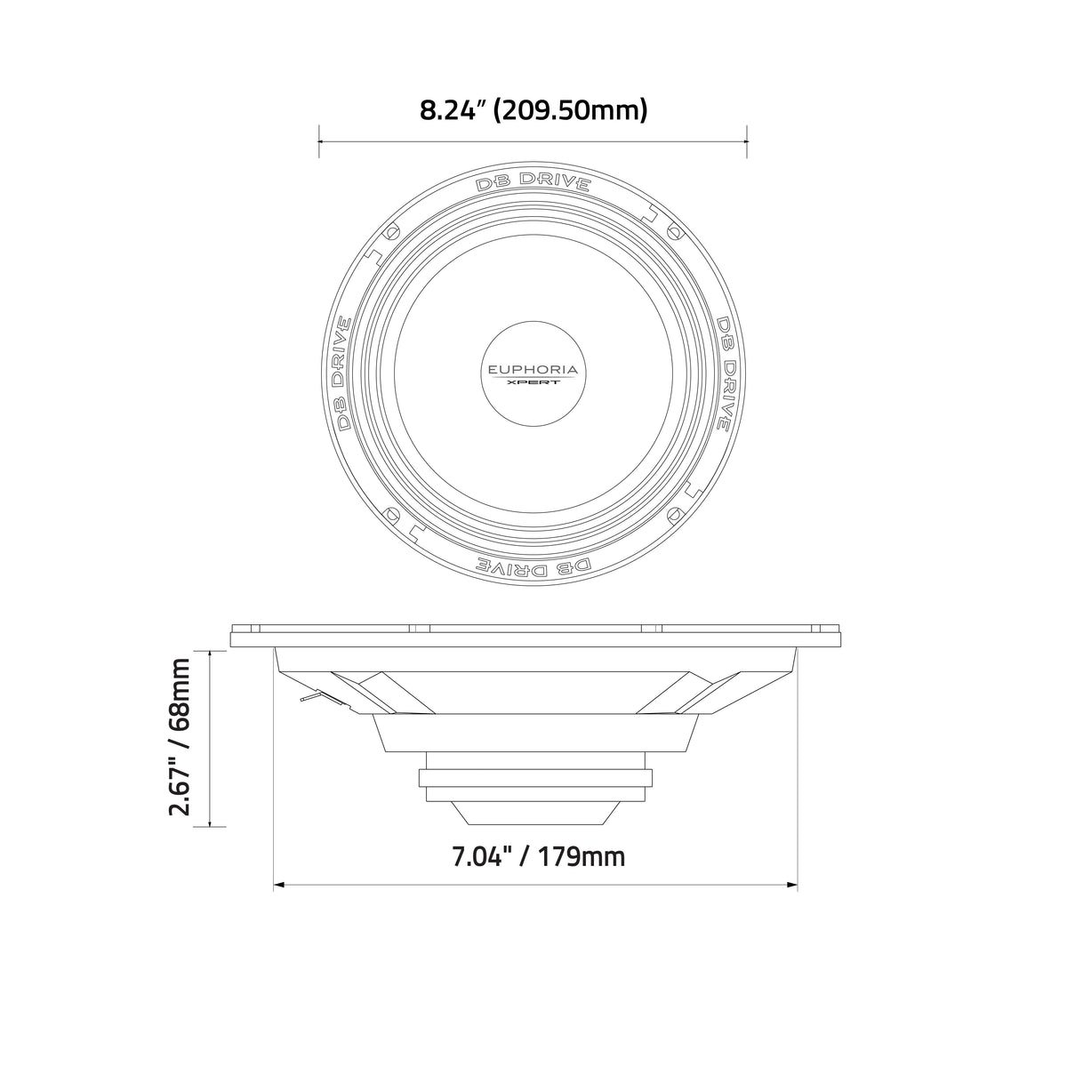 Xpert EXM8NSB : 8 in. NEO Sealed Back Midrange