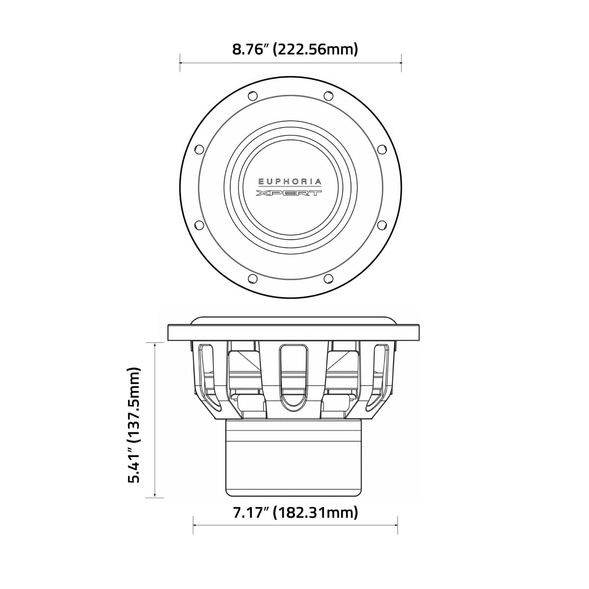 Xpert EXW8NCF : 8" Carbon Fiber NEO Subwoofer