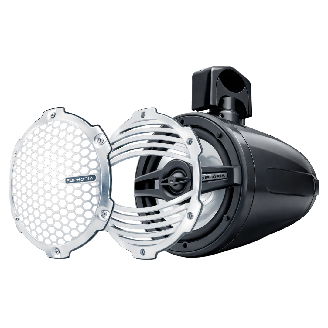Euphoria ERMT77 : 7.7” Reference Marine Tower Speaker with RGB accent lighting - Sold as Pair
