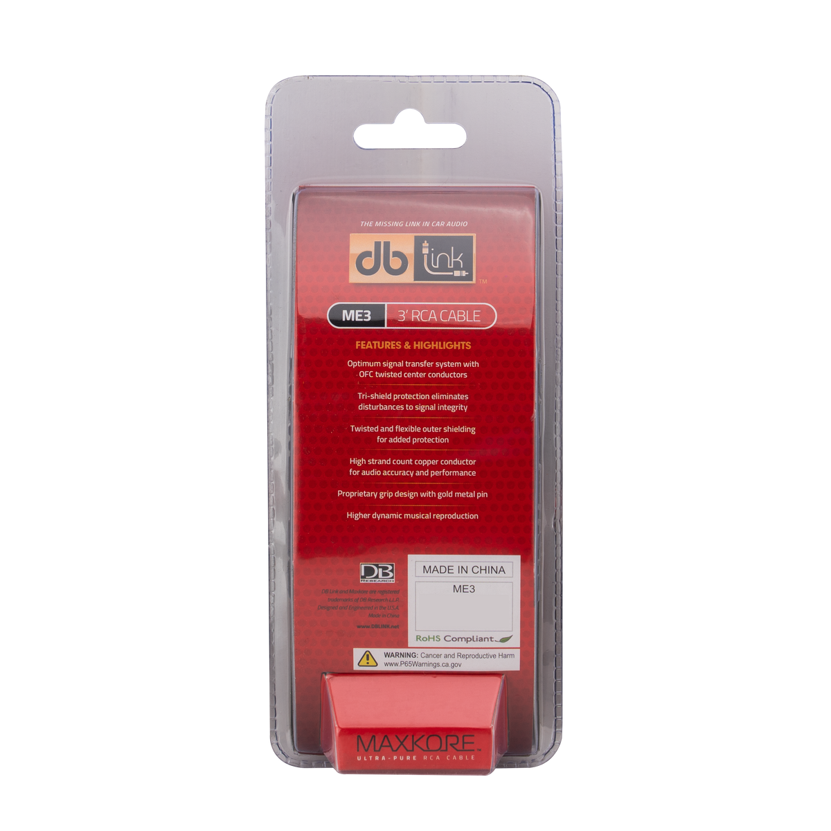 DB Link ME3 : Maxkore E Series 3 ft. RCA Cable