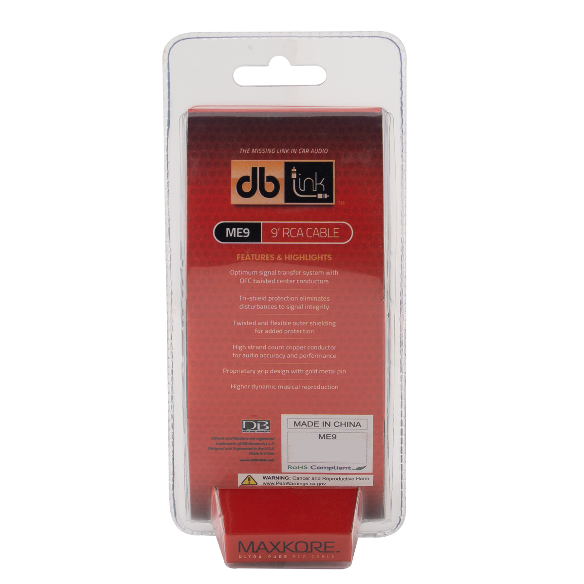DB Link ME9 : Maxkore E Series 9ft RCA Cable