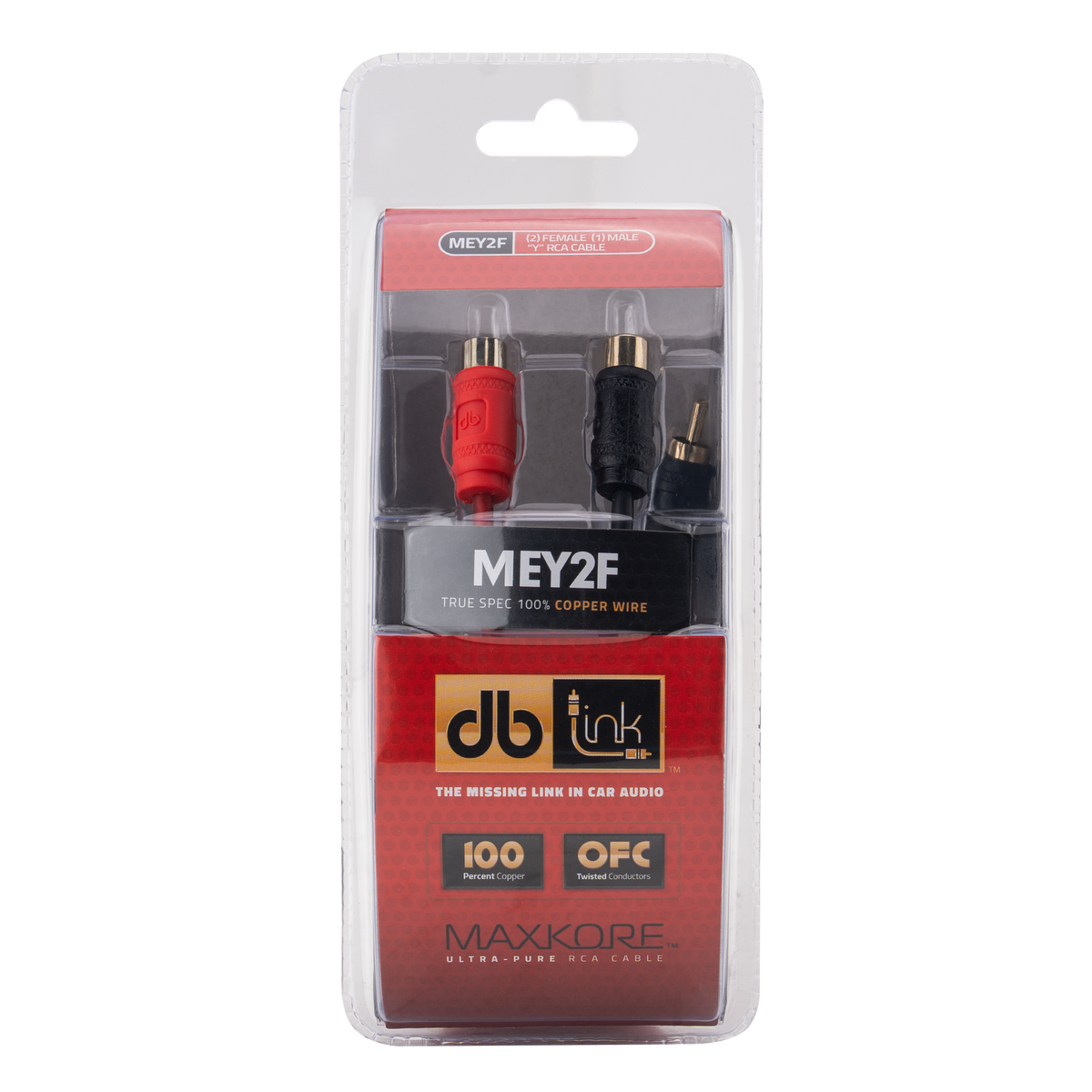 DB Link MEY2F : Maxkore E Series 1 Male To 2 Female RCA Cable