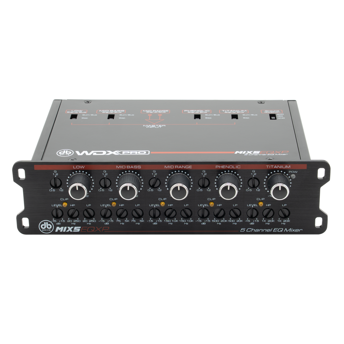 DB Drive MIX5EQXP : DB DRIVE 5 BAND MIXER WITH PARAMETRIC EQ AND PER BAND CROSSOVER