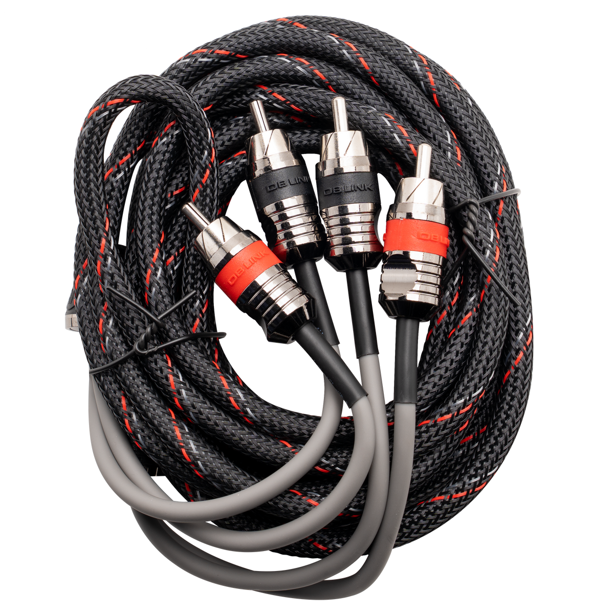 DB Link MK-PR12R : 12' Maxkore+ Premium Quad Shield, 100% OFC, TINNED Anti-Corrosive RCA
