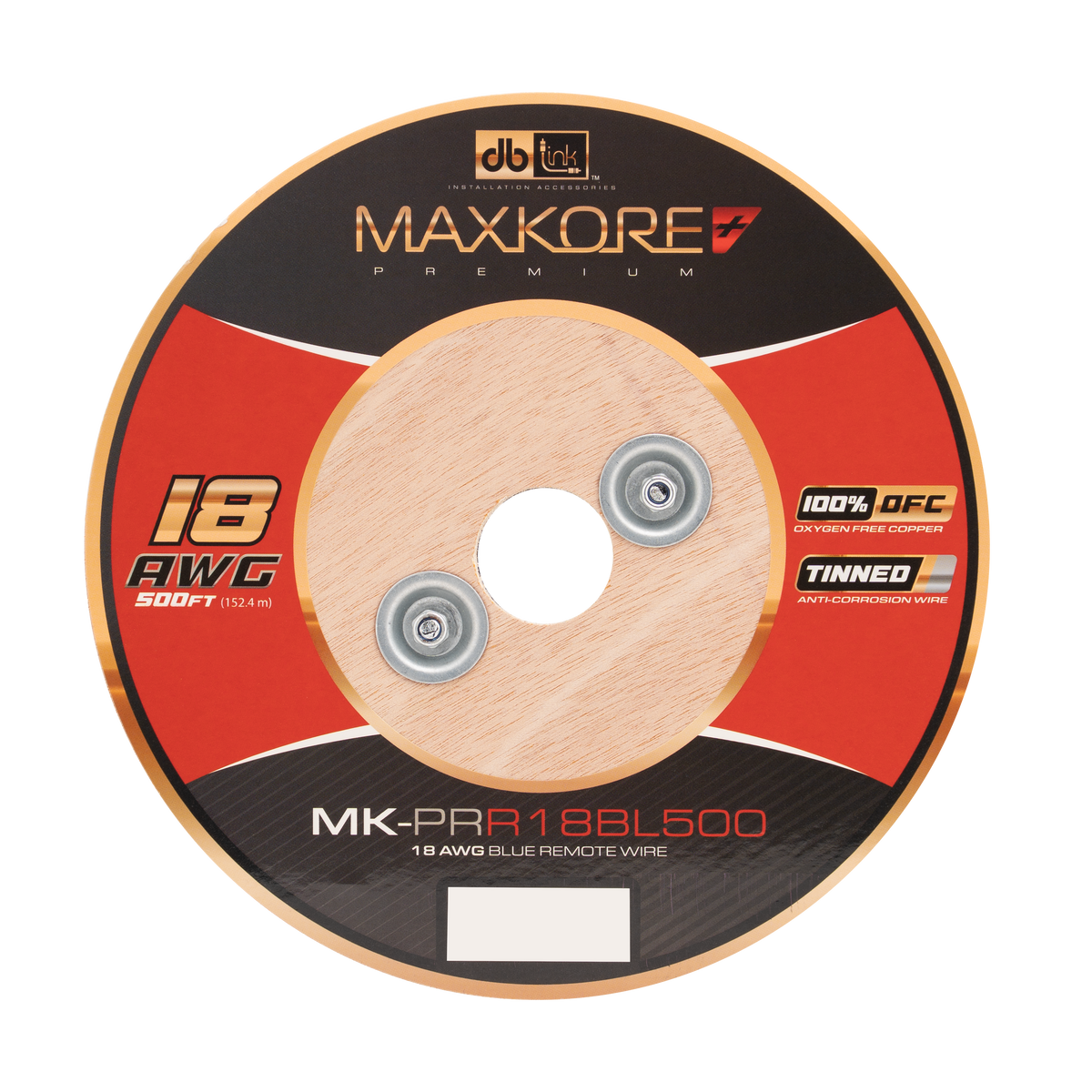 DB Link MK-PRR18BL500 : 500' 18 AWG Maxkore+ Premium Blue Remote, 100% OFC, TINNED Anti-Corrosive Wire Roll