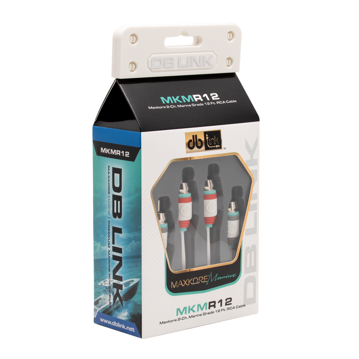 DB Link MKMR12 : 12' Maxkore Marine 100% OFC, Tinned Anti-Corrosive RCAs