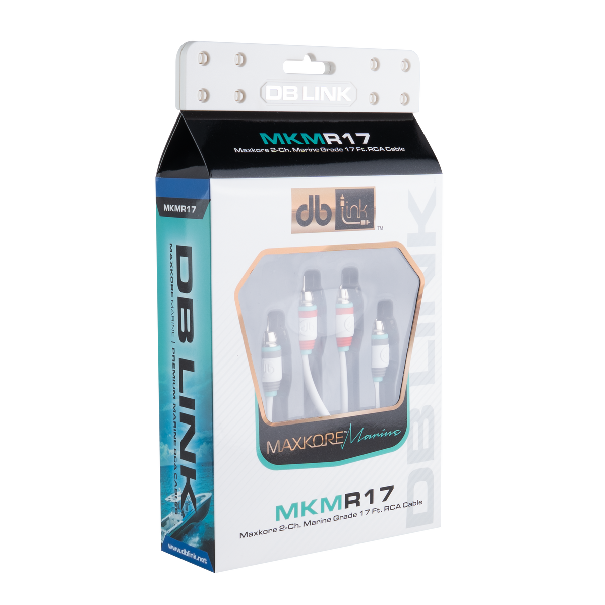 DB Link MKMR17 : 17' Maxkore Marine 100% OFC, Tinned Anti-Corrosive RCAs
