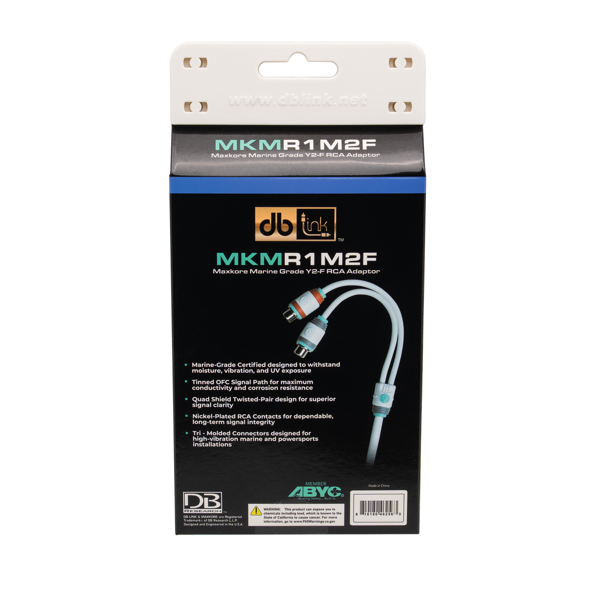 DB Link MKMR1M2F : Maxkore Marine 100% OFC, Tinned Anti-Corrosive RCAs Ys 1M/2F