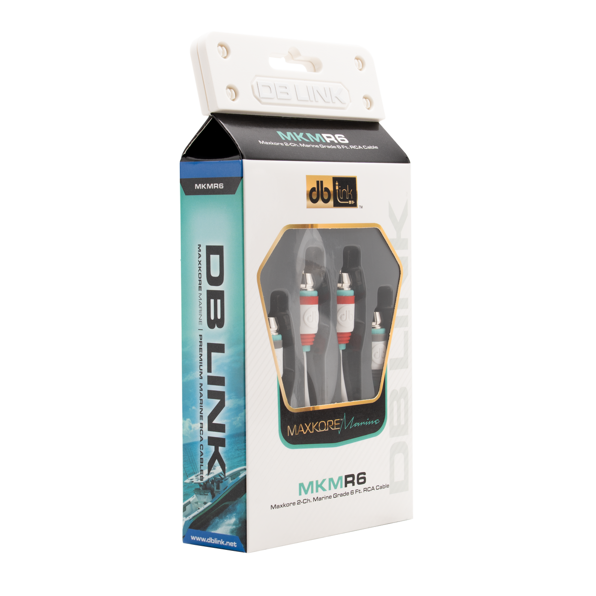 DB Link MKMR6 : 6' Maxkore Marine 100% OFC, Tinned Anti-Corrosive RCAs