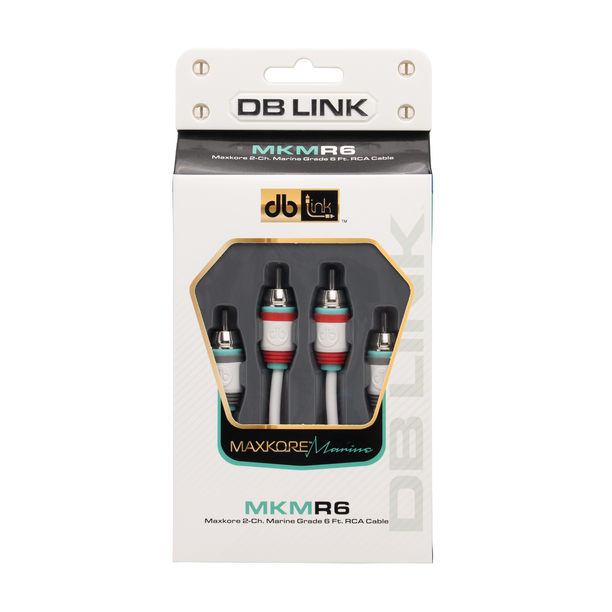 DB Link MKMR6 : 6' Maxkore Marine 100% OFC, Tinned Anti-Corrosive RCAs