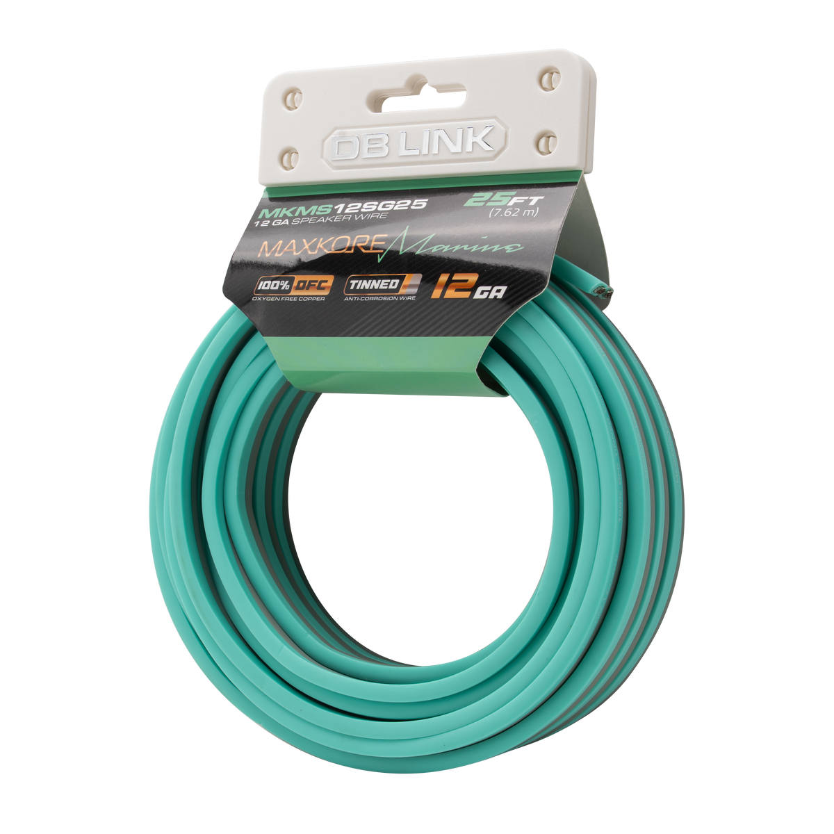 DB Link MKMS12SG25 : 12GA Green/Gray Speaker wire