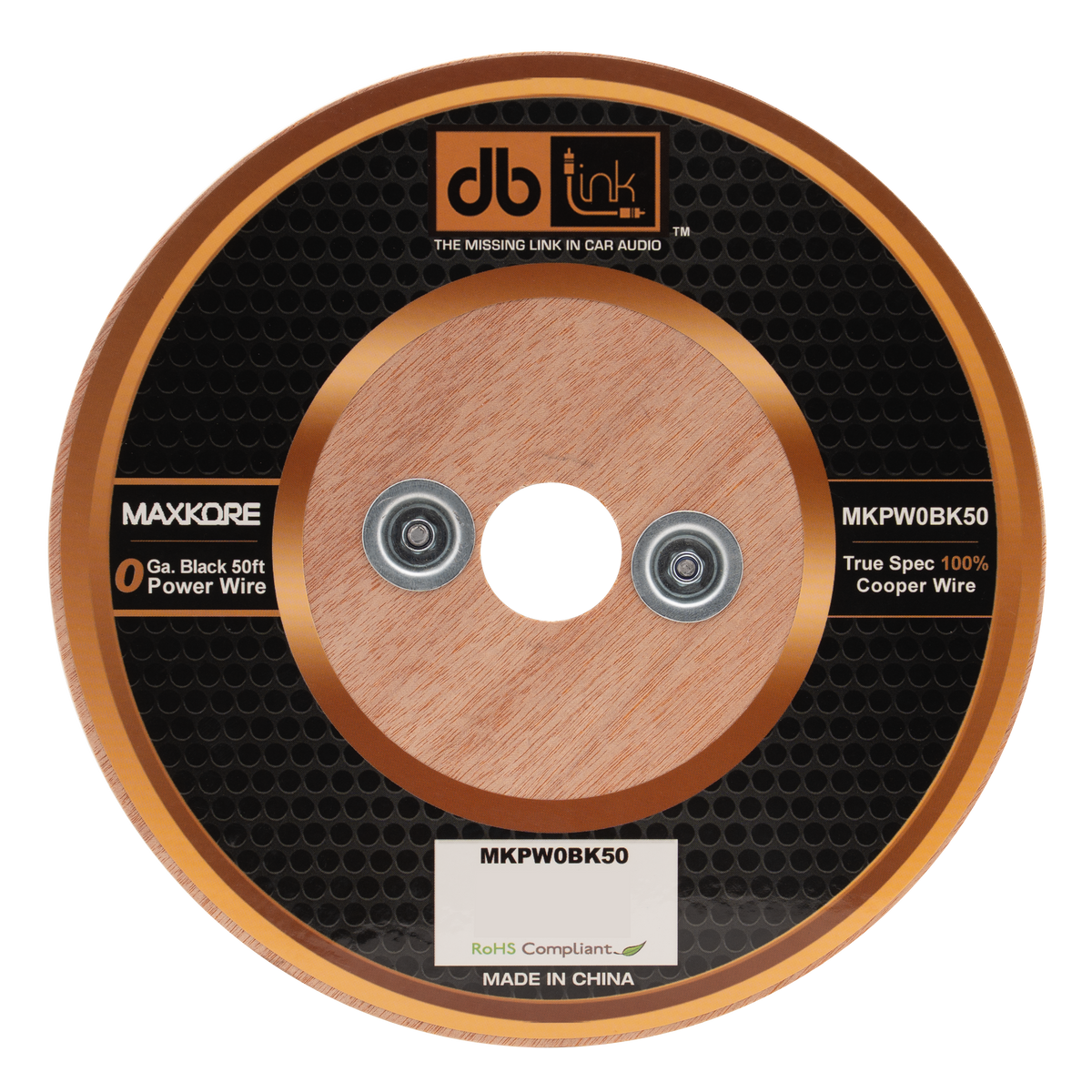 DB Link MKPW0BK50 : 0 Gauge Black 50 ft. Maxkore Soft Touch Power Wire Roll