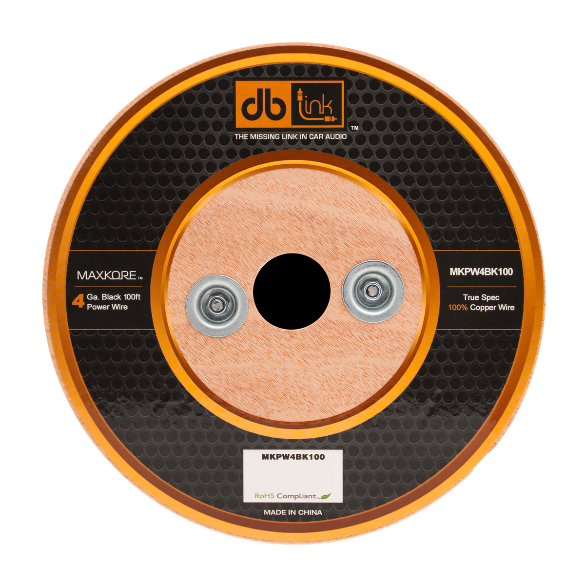 DB Link MKPW4BK100 : 4 Gauge Black 100 ft. Maxkore Soft Touch Power Wire Roll