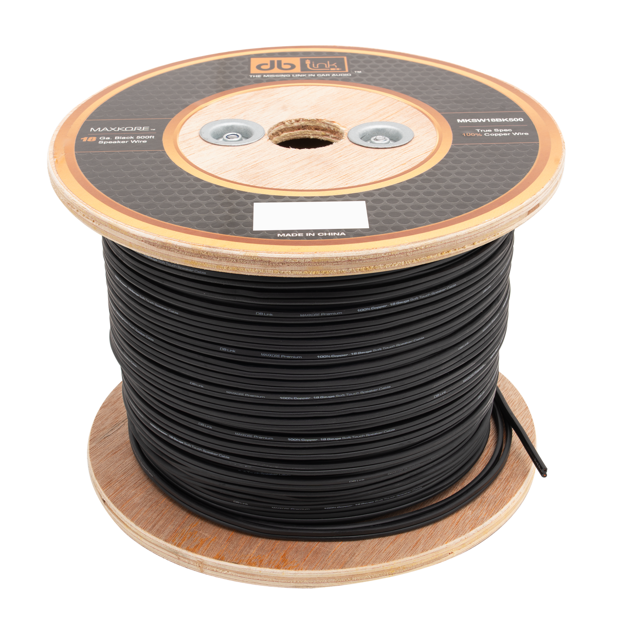 DB Link MKSW18BK500 : 18 Gauge Black 500 ft. Soft Touch Speaker Wire