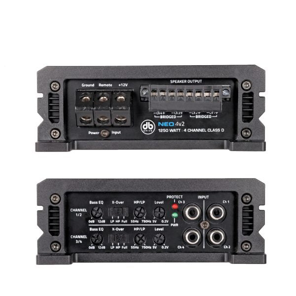 DB Drive NEO4V2 : NEO 4-Channel Class D Mini Amplifier