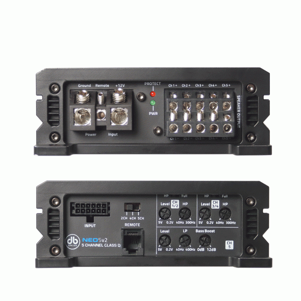 DB Drive NEO5V2 : NEO 5-Channel Class D Mini Amplifier