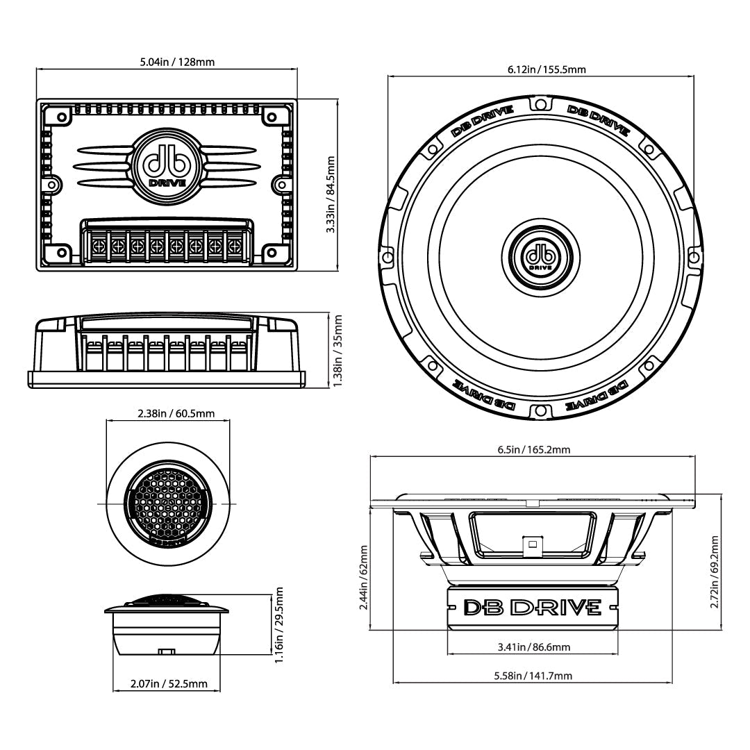 DB Drive S6C : 6.5" Component