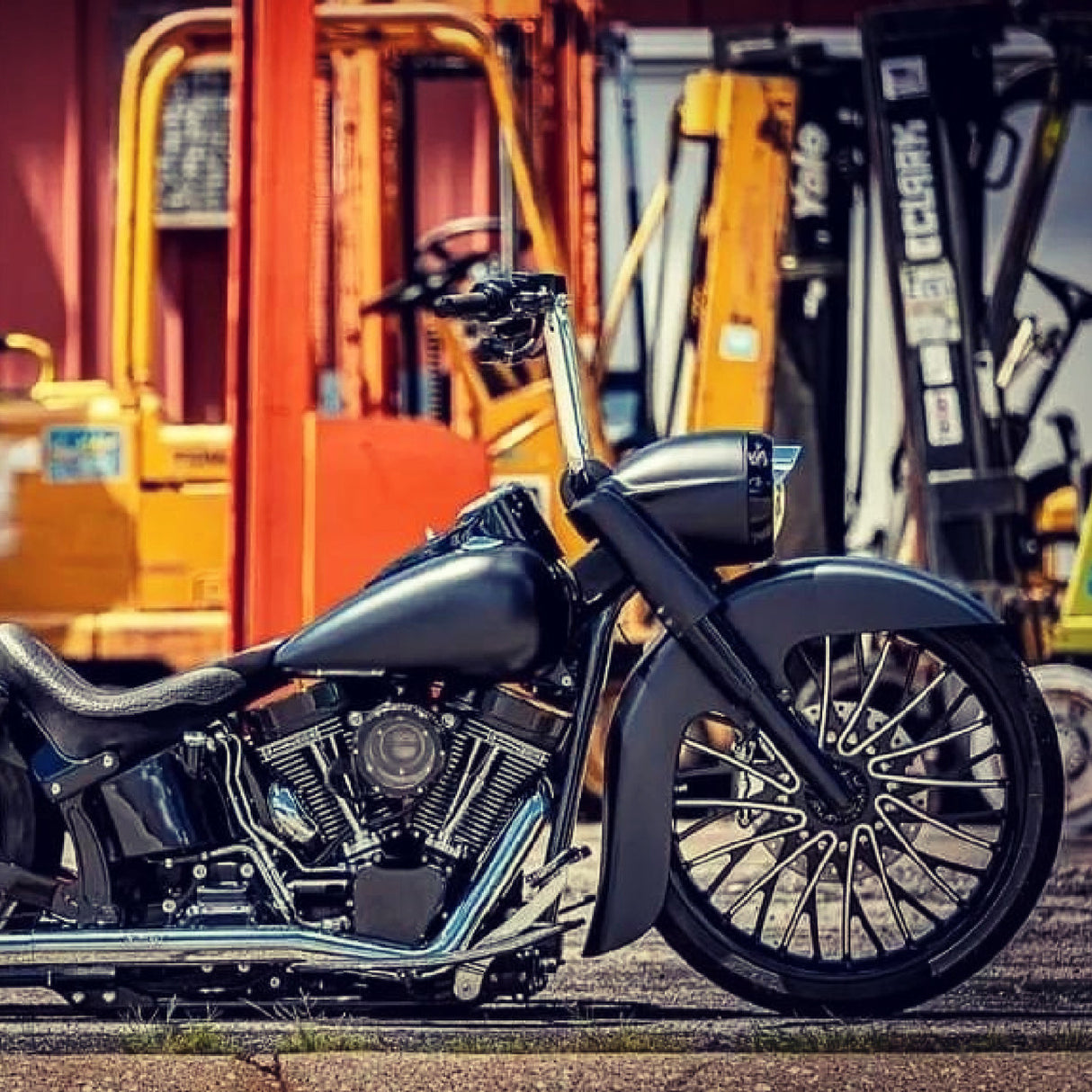 SMT Dirty Spoke Harley Touring Black Double Cut Wheels