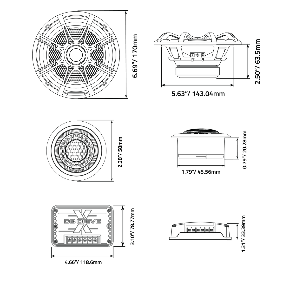 DB Drive X-S65C : 6.5" Component Loudspeaker
