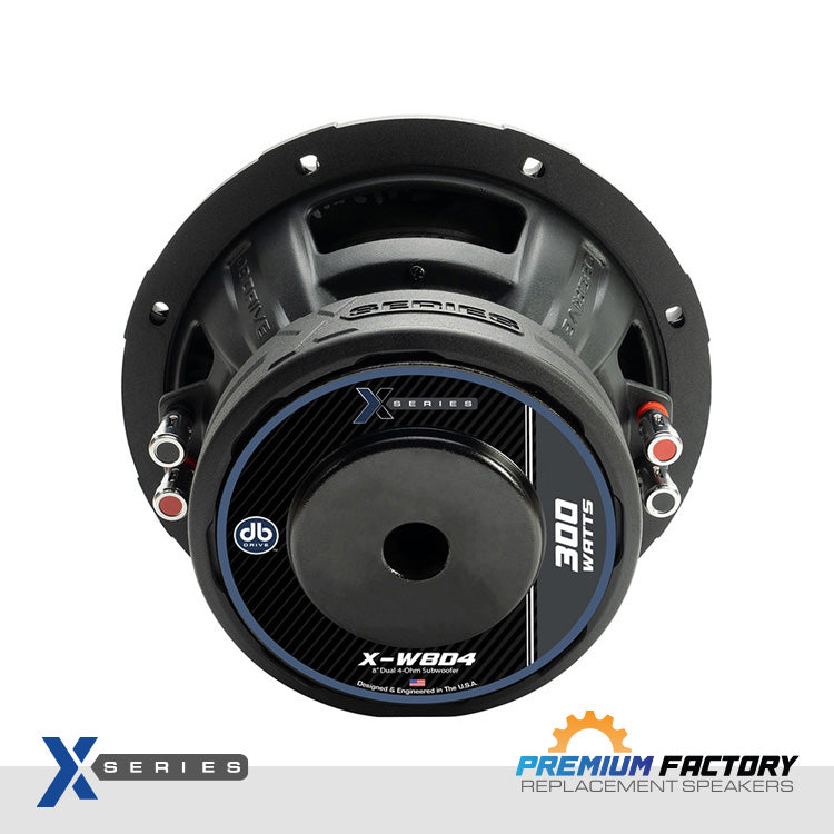 DB Drive X-W8D4 : 8" Dual 4-Ohm Subwoofer