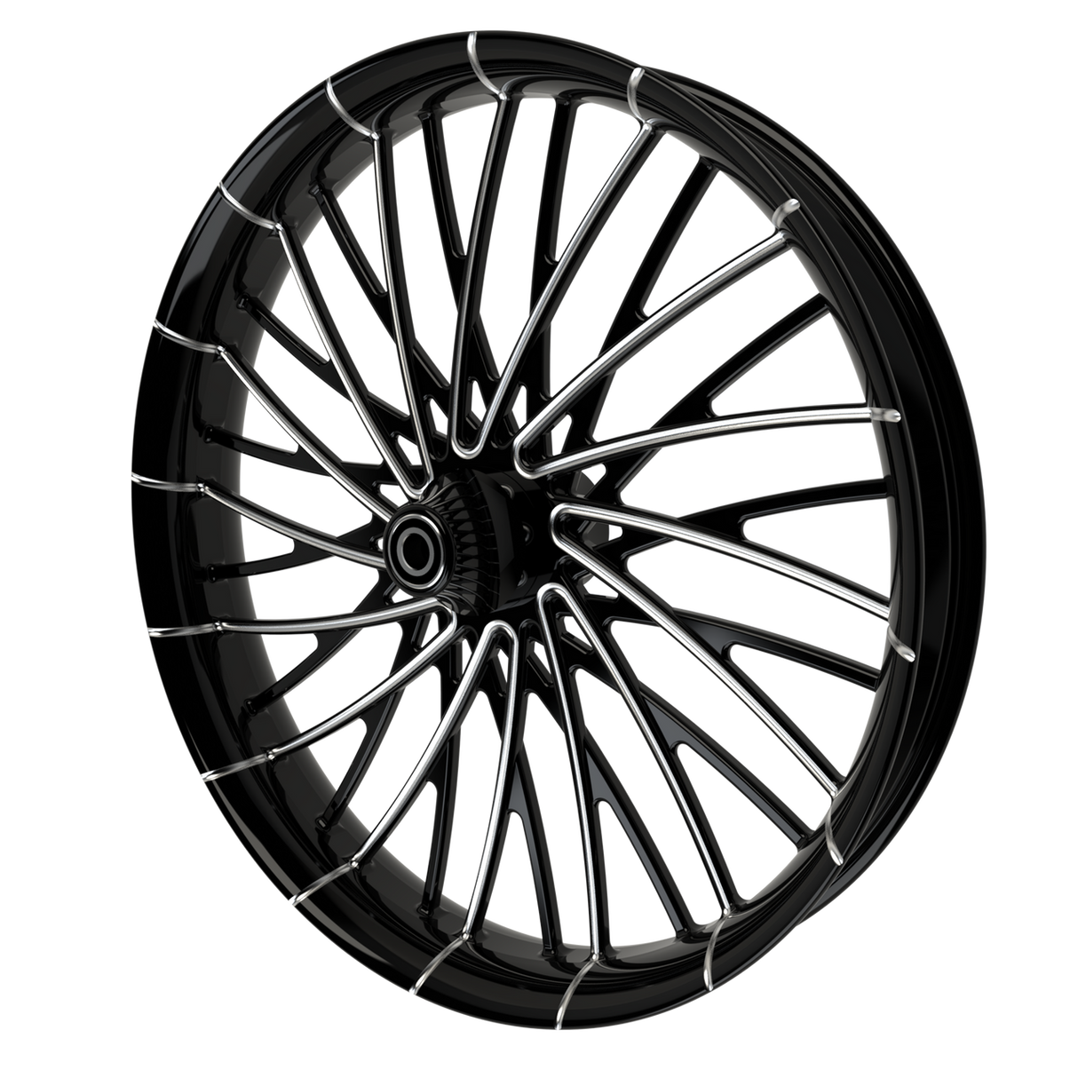 SMT Dirty Spoke Harley Touring Black Double Cut Wheels