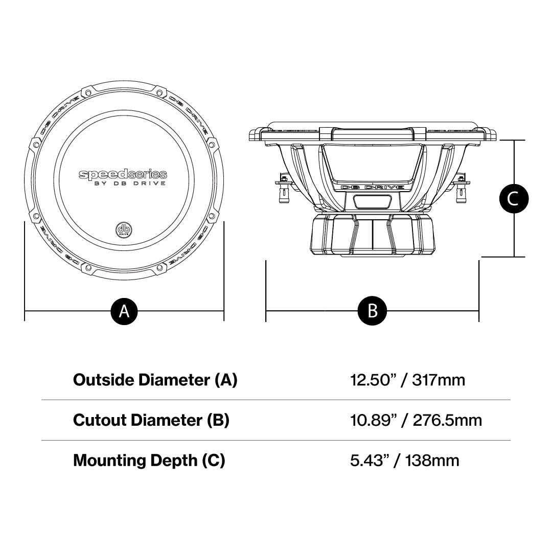 DB Drive SPX12D4 : 12" Dual 4-Ohm Subwoofer