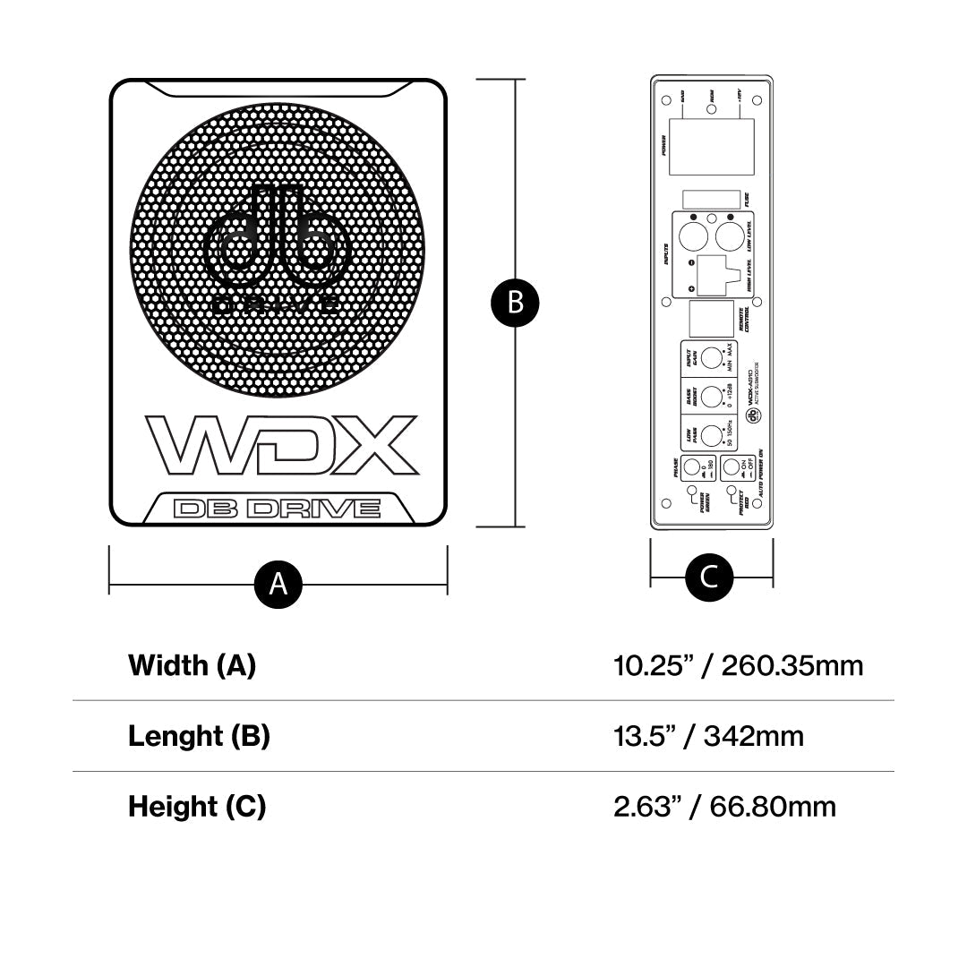 DB Drive WDX-AS10 : WDX 10" Active Subwoofer