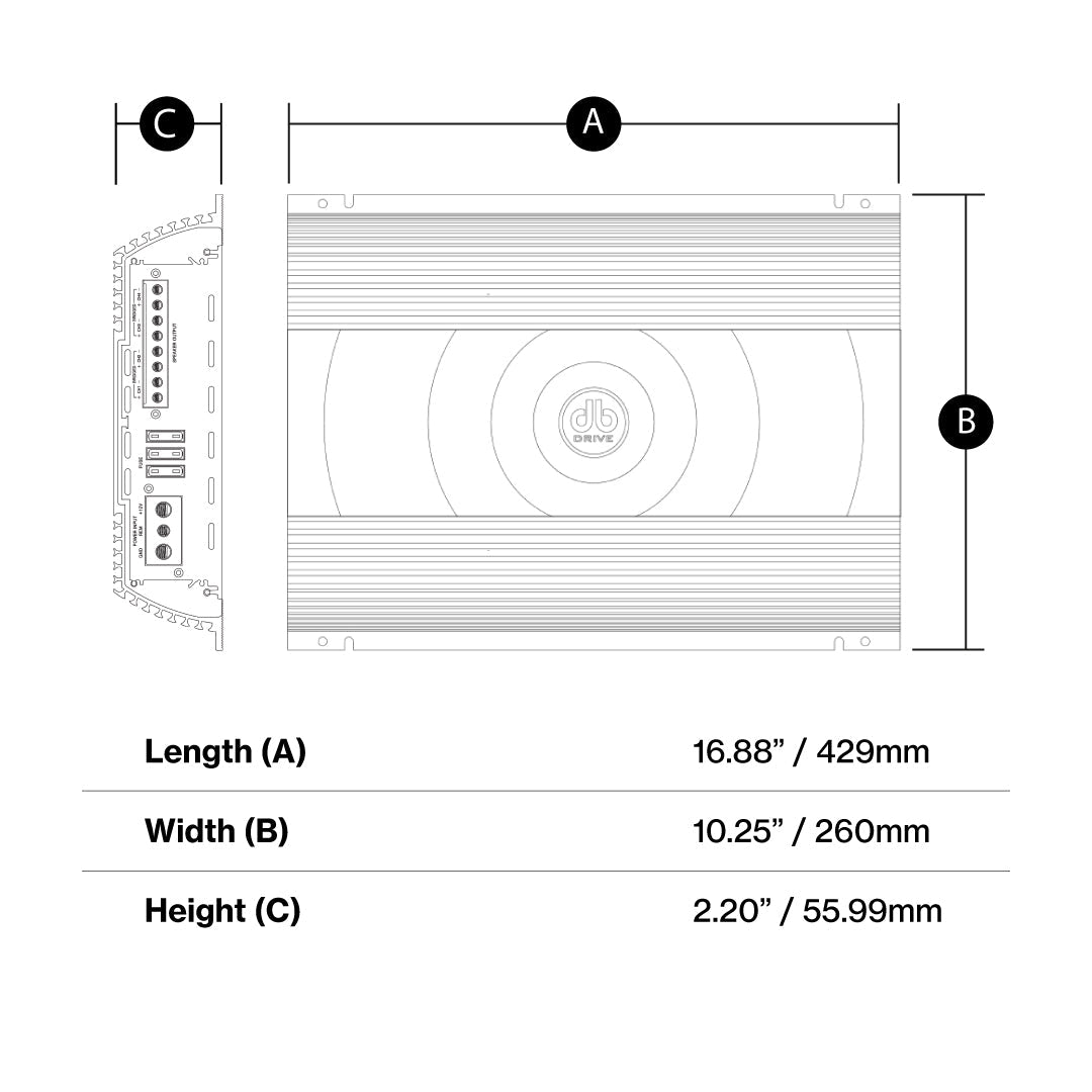 DB Drive A7 2500.1 : Class D Mono Amplifier
