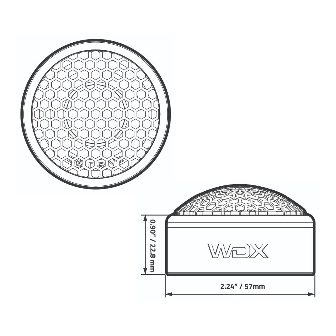 DB Drive WDX1TW-MOTO : 1" Aluminum Dome High Efficiency Tweeters (1 Pair)
