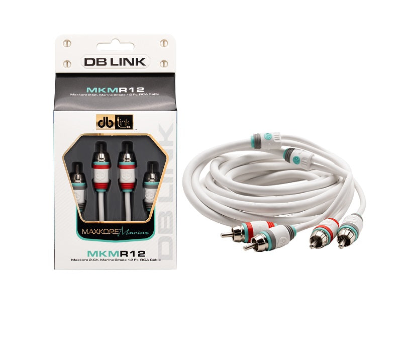DB Link MKMR12 : 12' Maxkore Marine 100% OFC, Tinned Anti-Corrosive RCAs