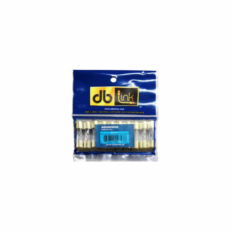 DB Link AGU50NGB : Nickel Plated 50 Amp AGU Fuse Gold Filament (Bulk)
