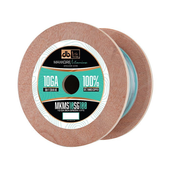 DB Link MKMS10SG100 : 100' 10Ga Maxkore Marine Sea Green/Gray, 100% OFC, TINNED Anti-Corrosive Wire Roll