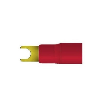 DB Link FTR4B : 4 GA. Fork Terminal W/Red Sleeve (10 Pcs/Bag)