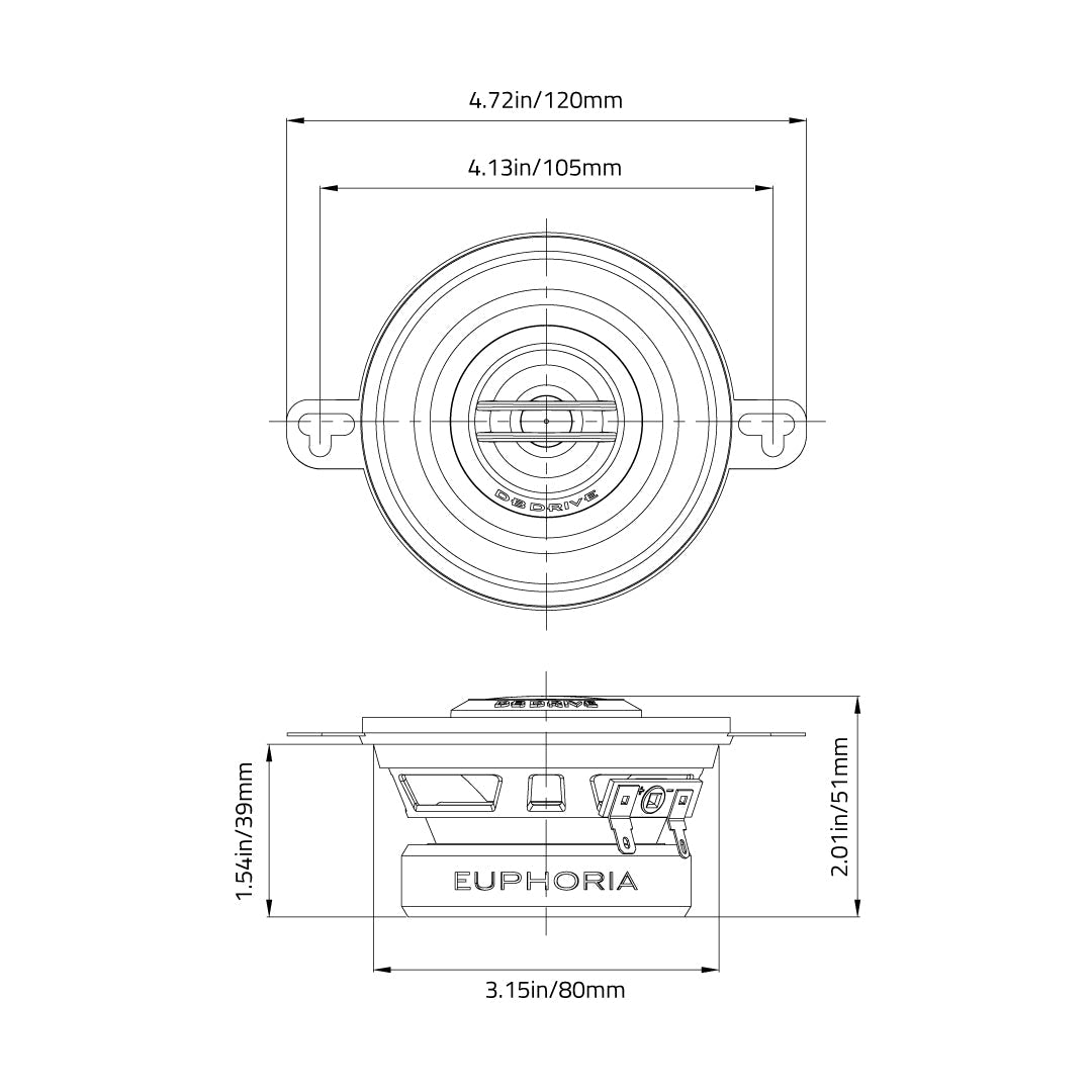 Euphoria ES3 35 : 3.5" 2-Way Loudspeaker (1 Pair)
